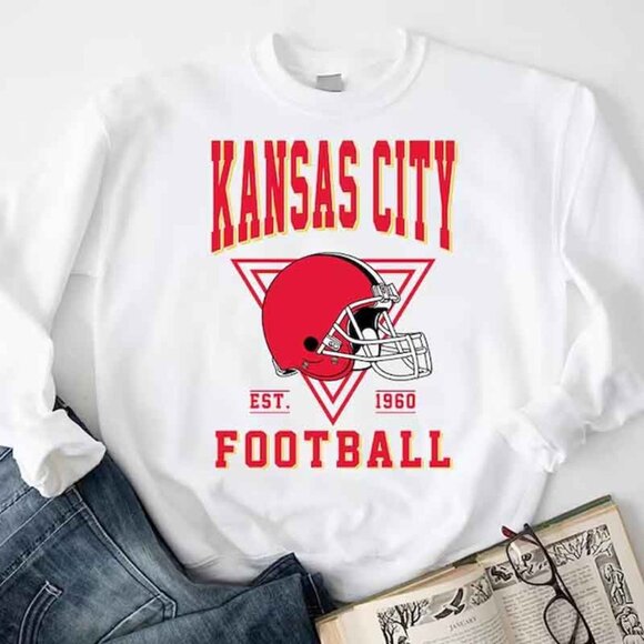 Sweatshirt Kansas City Chief Sweatshirt Kansas City Football Sweatshirt 05 - Picture 1 of 5